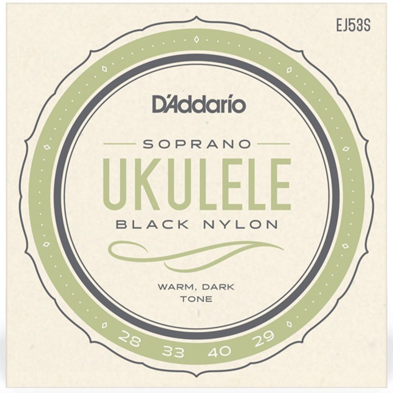 Daddario Set Ukulele Soprano Black Nylon - Image 1