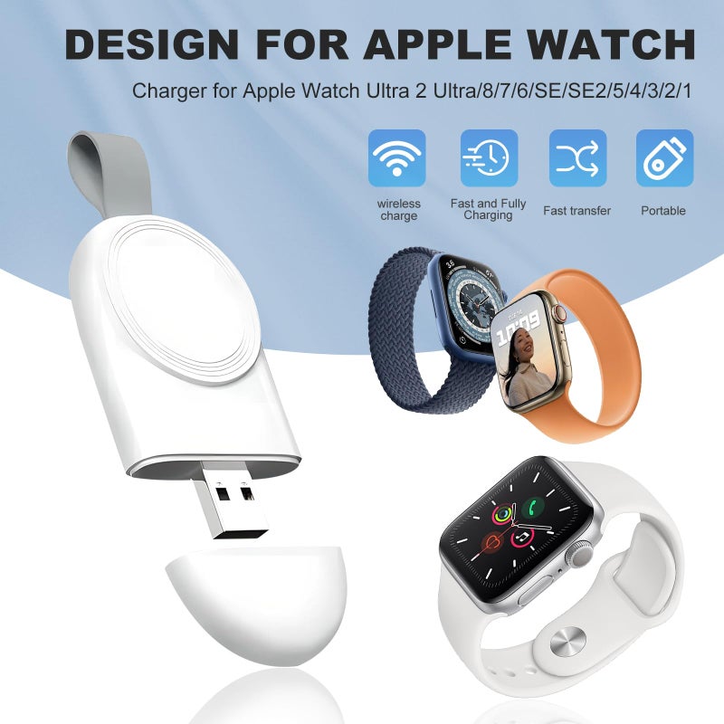 Portable Fast Wireless Charger Watch Wireless Charger USB Magnetic Charger For Apple Watch iWatch Wireless Charging Base - Image 5