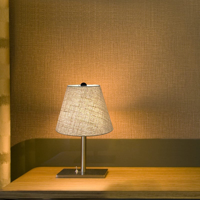 Tootoo Star Barrel White Small Lamp Shade for Table Lamps Replacement, 5x9x7 Inch,Fabric Cloth, Spider Model (Brown) - Image 4