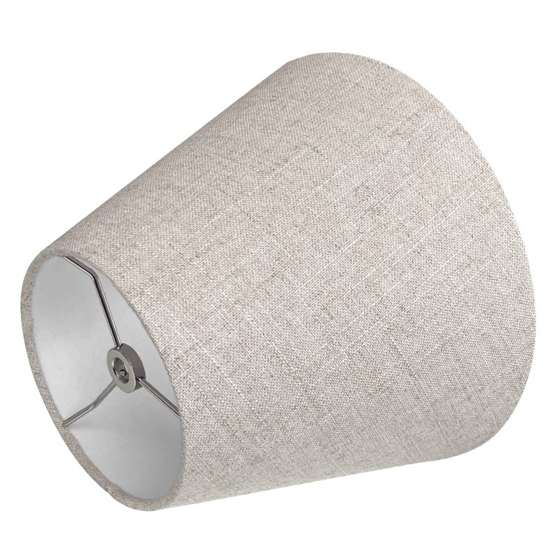 Tootoo Star Barrel White Small Lamp Shade for Table Lamps Replacement, 5x9x7 Inch,Fabric Cloth, Spider Model (Brown) - Image 3