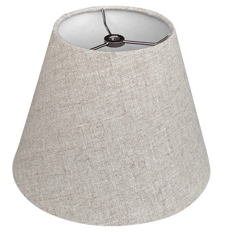 Tootoo Star Barrel White Small Lamp Shade for Table Lamps Replacement, 5x9x7 Inch,Fabric Cloth, Spider Model (Brown) - Image 1