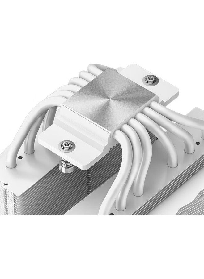 Pccooler Zhen Rz620 White Cpu Air Cooler (6 Heat Pipes, Dual Tower, 3-Speed Fan Adjustment, Metal Anodized Top Cover, Compatible With 1700 Am5) - Image 1