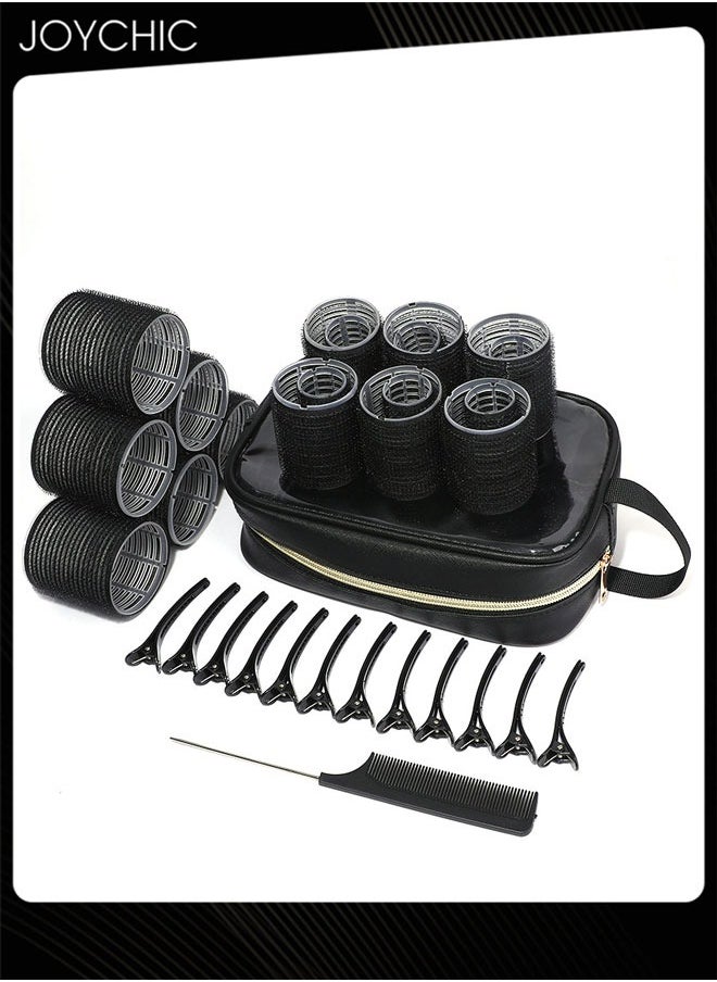 Joychic Women Hair Rollers Set with Storage Bag Self Grip Heatless Curling Set for Long and Medium Hair  - Image 2