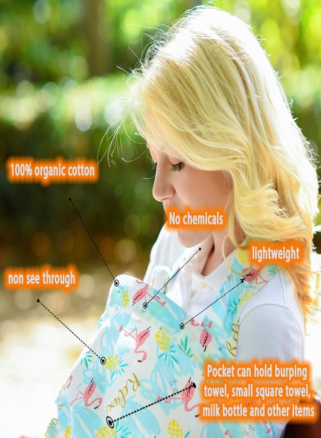 Gina Era Nursing Cover, Shower Gifts - Large Breastfeeding Cover - 360° Coverage，Chemical-Free， Breathable, Soft,Nipple Shields for Nursing Newborn (Style3)… - Image 3