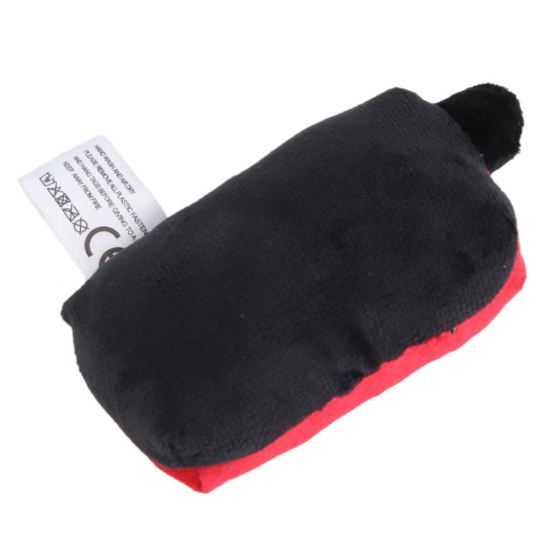 Interactive Plush Dog Chew Toy With Sound Red For Teeth Cleaning Fun - Image 3