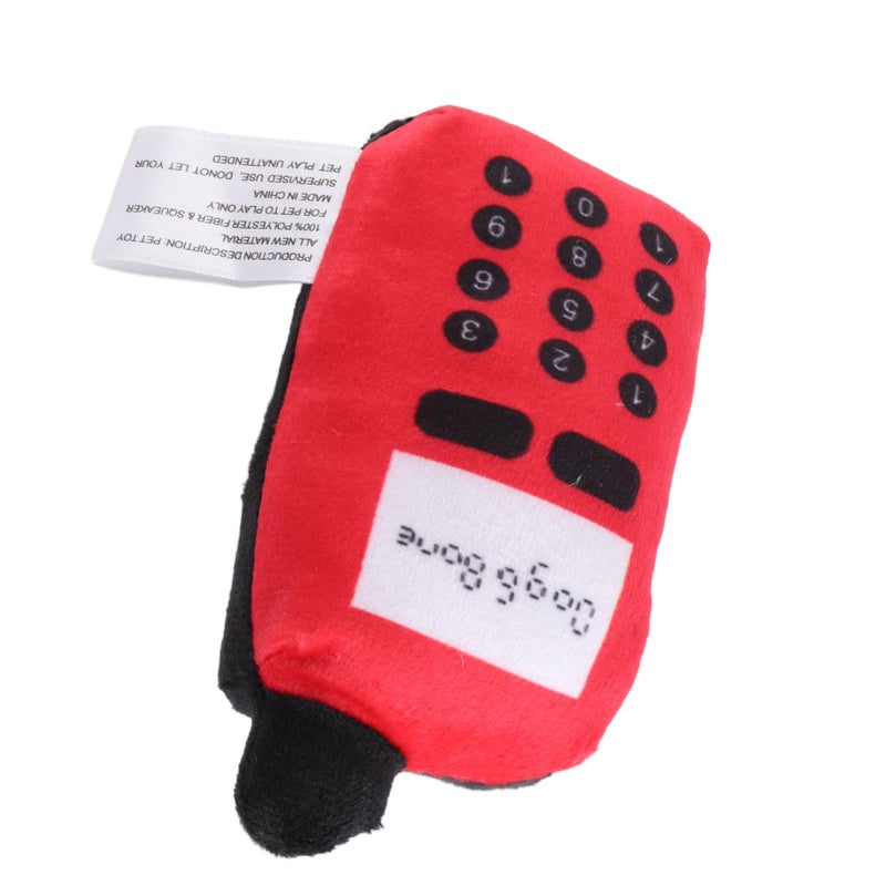Interactive Plush Dog Chew Toy With Sound Red For Teeth Cleaning Fun - Image 5