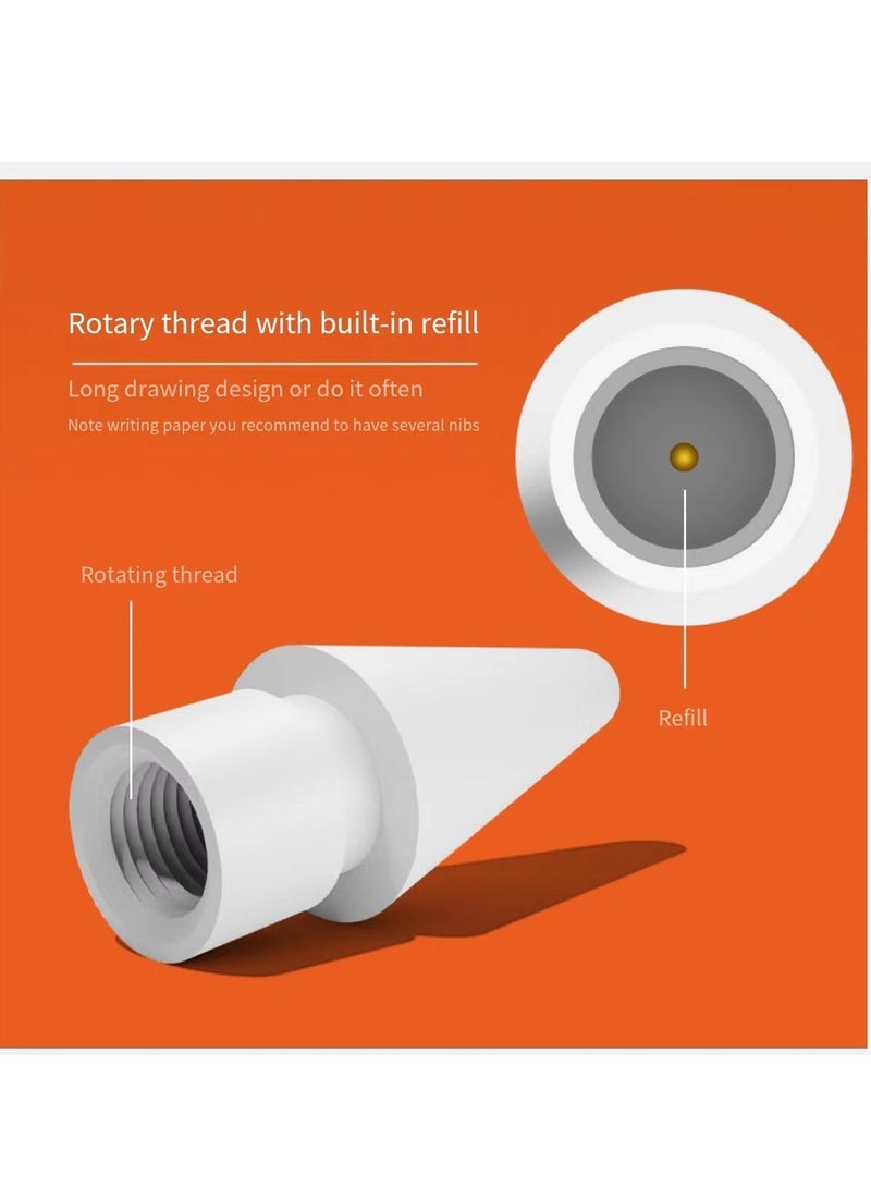 4Pcs Replacement Tips Set For Apple Pencil 1st And 2nd Generation White - Image 2