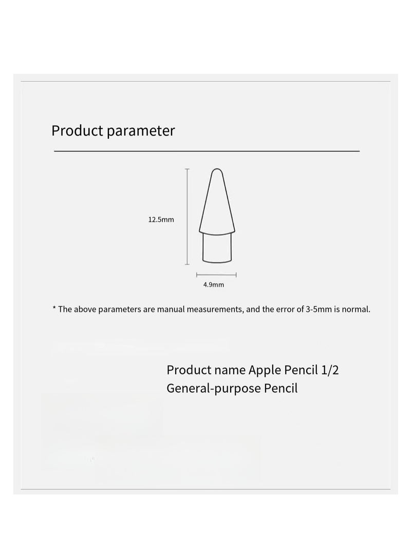 4Pcs Replacement Tips Set For Apple Pencil 1st And 2nd Generation White - Image 5