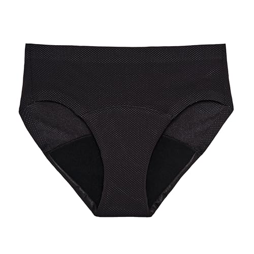 Thinx Period Underwear, Breathable Hip Huggers, Holds Up to 12 Regular Tampons*, Period Panties, All-Day Absorbency Menstrual Underwear for Women, Reusable, 1 Pack, L - Image 1