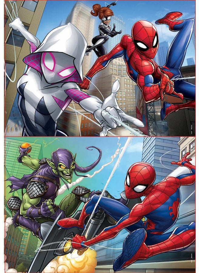 EDUCA Set of 2 Children's Puzzles with 48 Cardboard Pieces | Spider-Man, Marvel. From 4 5 6 years (18099) - Image 2