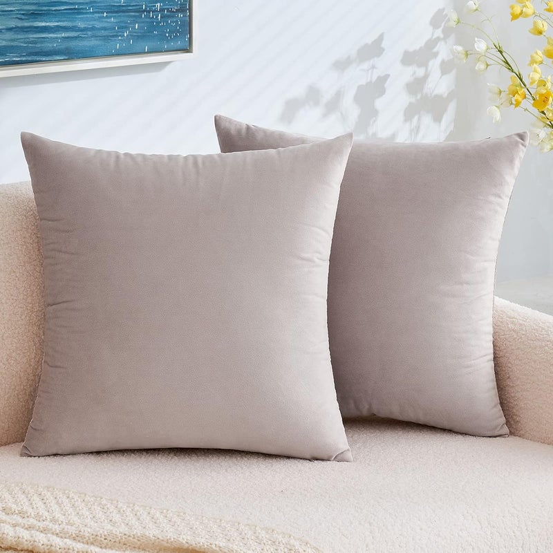 EMEMA Cushion Cover, 50 x 50 cm, Velvet Decorative Cushion, Heart Wood Cushion Cover, Sofa Cushion, Decorative Pillow Case, Home Decoration, Lumbar Cushion Cover, Throw Cushion Cover for Sofa, Living - Image 1