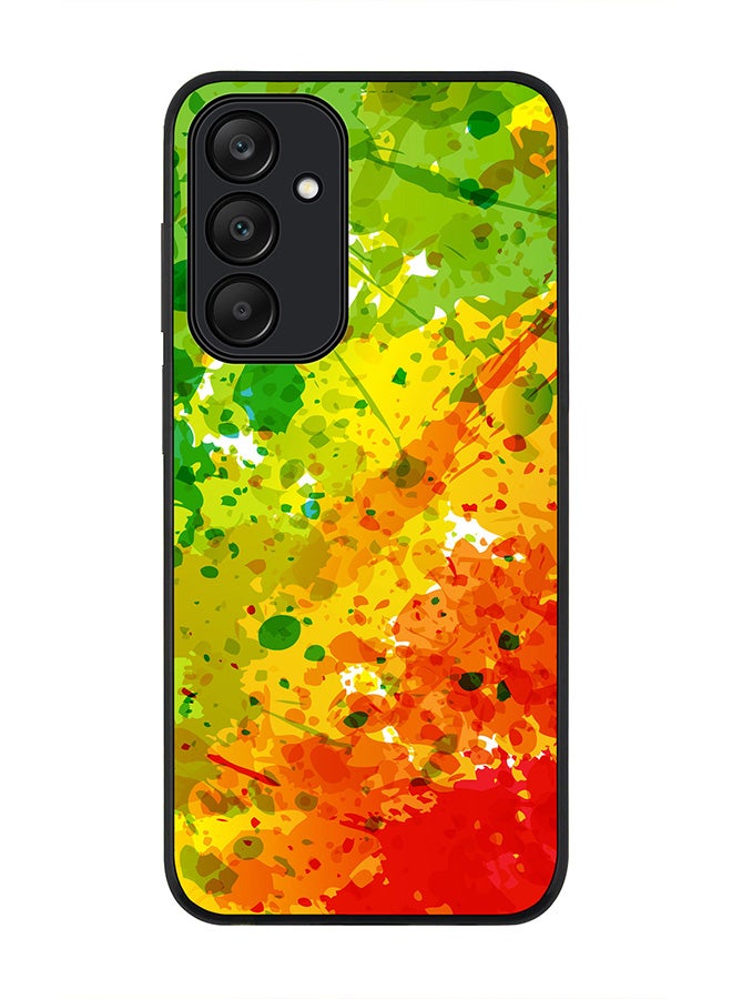 Stylizedd Rugged Black edge case for Samsung Galaxy A25, Slim fit Soft Case Flexible Rubber Edges Anti Drop TPU Gel Thin Cover- Tropical Splash - Image 1