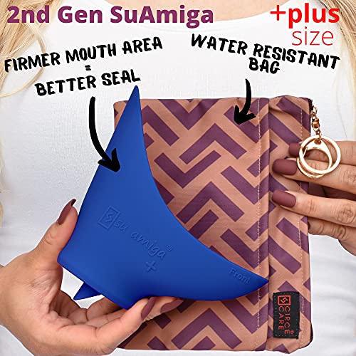 CIRCE CARE SuAmiga Female Urination Device Collapsible Female Urinal with Waterproof Bag; Portable Reusable Urinal for Women to Pee Standing Up; Women Pee Funnel for Travel, Camping, Hiking, Outdoor - Image 2
