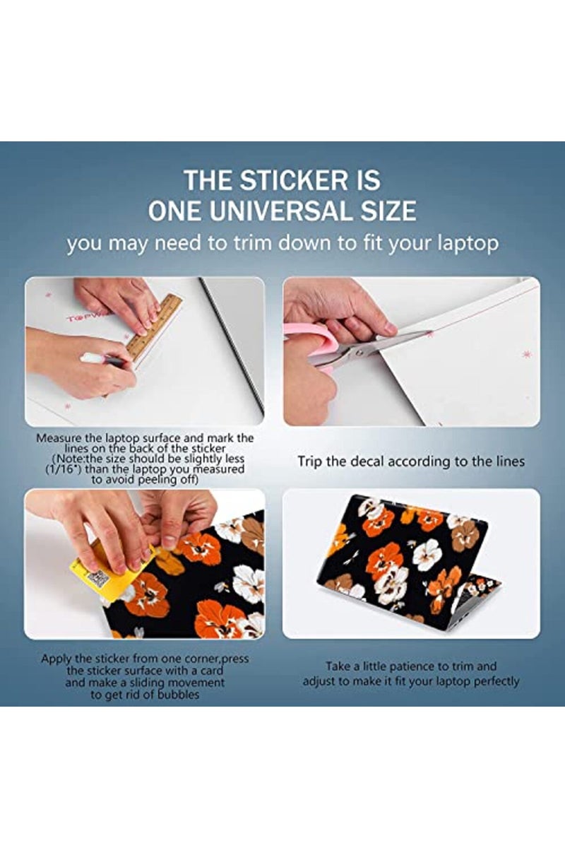 AORTDES 15 15.4 15.6 Inches Personalized Laptop Skin Sticker Decal - Image 3