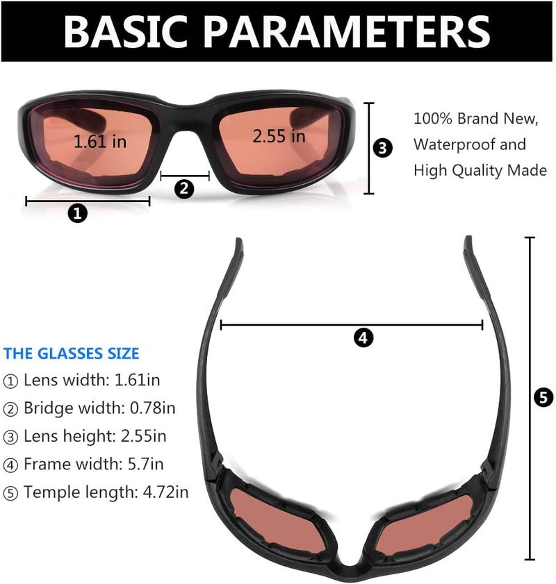 surpassme نظارات ركوب الدراجات النارية سورباسمي - Image 4