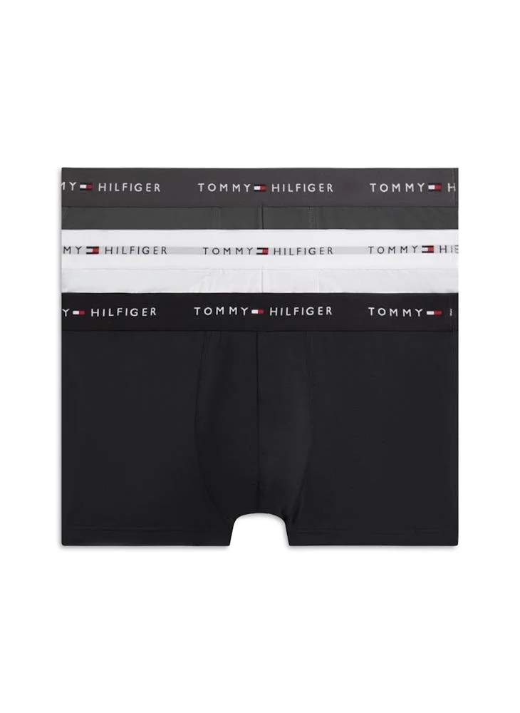 تومي هيلفيغر 3-Pack Essential Signature Waistband Low Rise Trunks