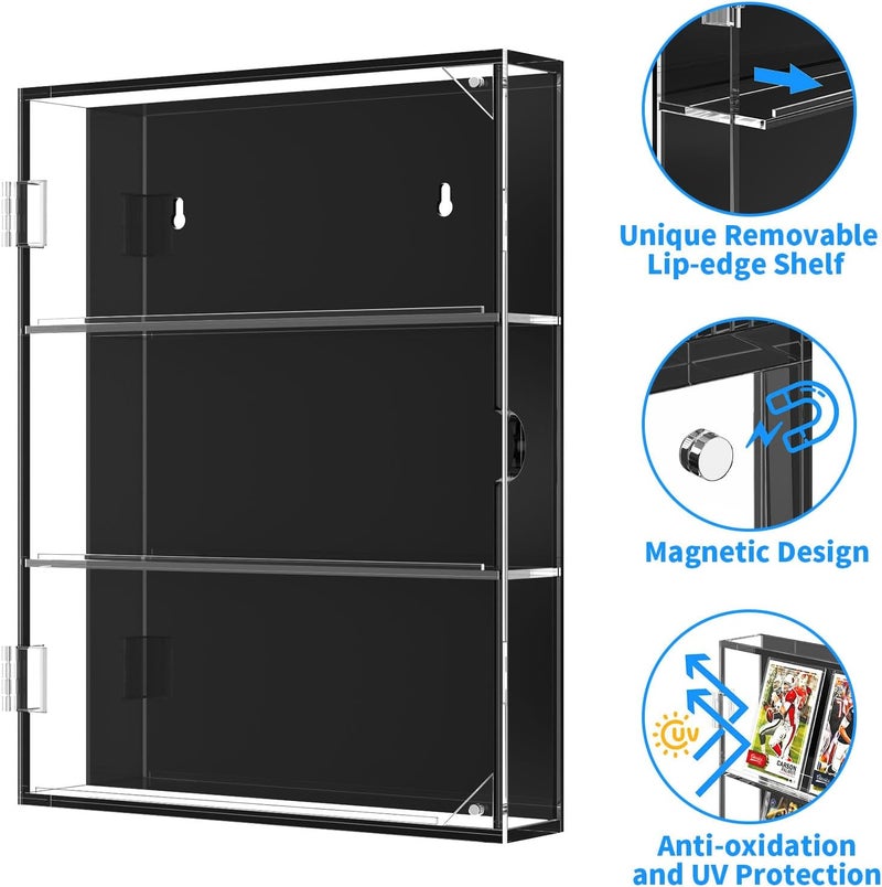 TPGP NIUBEE Acrylic Sports Card Display Case with Magnetic Door and UV Protection - Image 3