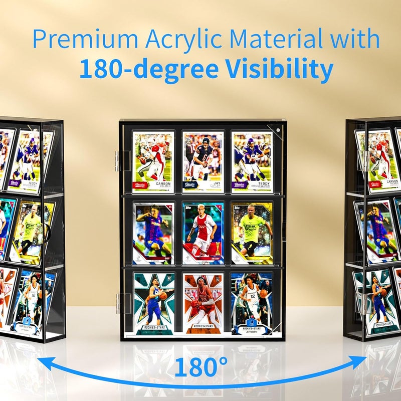 TPGP NIUBEE Acrylic Sports Card Display Case with Magnetic Door and UV Protection - Image 2