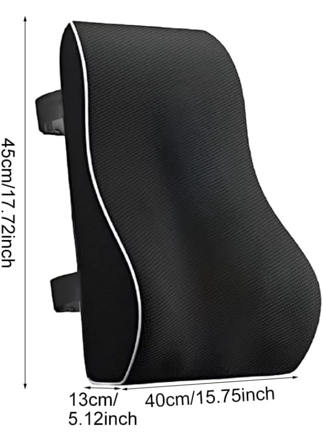 وسادة دعم الظهر الأيرغونومية - وسادة الظهر من قطن الذاكرة لكرسي المكتب، كرسي السيارة والاستخدام المنزلي | تخفف آلام الظهر للسائقين، موظفي المكتب والنساء الحوامل - Image 2