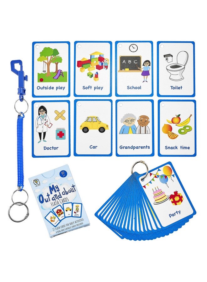 Amonev My Out And About Activity Cards 27 Flash Cards For Visual Aid Special Ed Speech Delay Non Verbal Children And Adults With Autism Or Special Needs  - Image 1