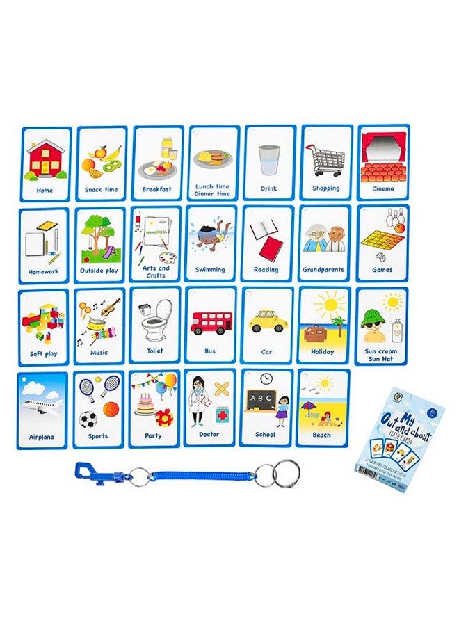 Amonev My Out And About Activity Cards 27 Flash Cards For Visual Aid Special Ed Speech Delay Non Verbal Children And Adults With Autism Or Special Needs  - Image 3