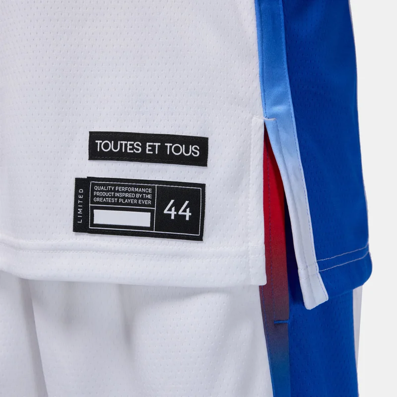 Jordan White Men's France Limited Dri-FIT Home Replica Basketball Jersey for Men | Best Price UAE
