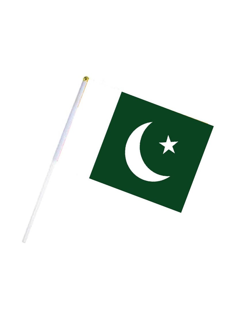 مجموعة مشجعي رياضة الكريكيت الباكستانية - عبوة مكونة من 3 قطع - قبعة مطرزة وحقيبة برباط وعلم يدوي - مثالية للمباريات والمناسبات والاستخدام اليومي - مثالية لعشاق الرياضة - Image 2