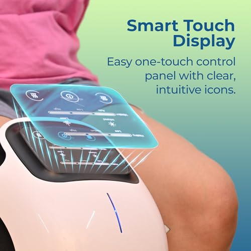 Q DEVICES Smart Knee Massager with Heat & Vibration – Red Light Therapy for Arthritis, Joint Pain & Swelling – 3 Modes LED Touch Screen Portable Knee Heating Pad – Rechargeable – 1 Year Warranty - Image 5