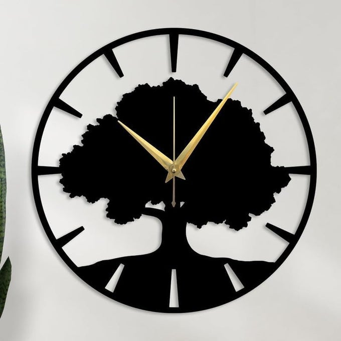 MATERIAL METAL WALL CLOCK BIG SIZE WALL CLOCK MODERN CLOCKS FOR LIVING ROOM STYLISH WALL CLOCKS FOR HOME DECORATION DESIGNER WALL CLOCK40 CM BLACK DA49