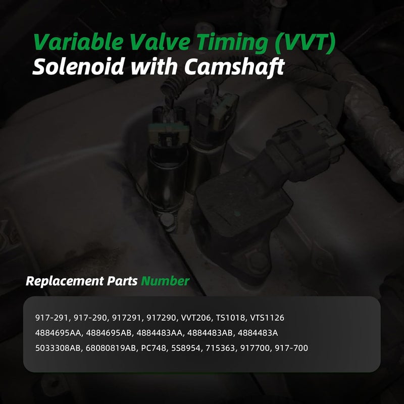 Riyhch Intake & Exhaust Variable Valve Timing (VVT) Solenoid with Camshaft Position Sensor for Chrysler, Dodge, Jeep 2007-2017 - Image 4