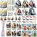 Dansydaisy 114 Pcs Horse Themed Party Favor Supplies with Drawstring Bag Mini Figurines Keychain Silicone Bracelets Badges Puzzle Stickers Notepads Soft Pencils for Horses Birthday Party Decoration - Image 2