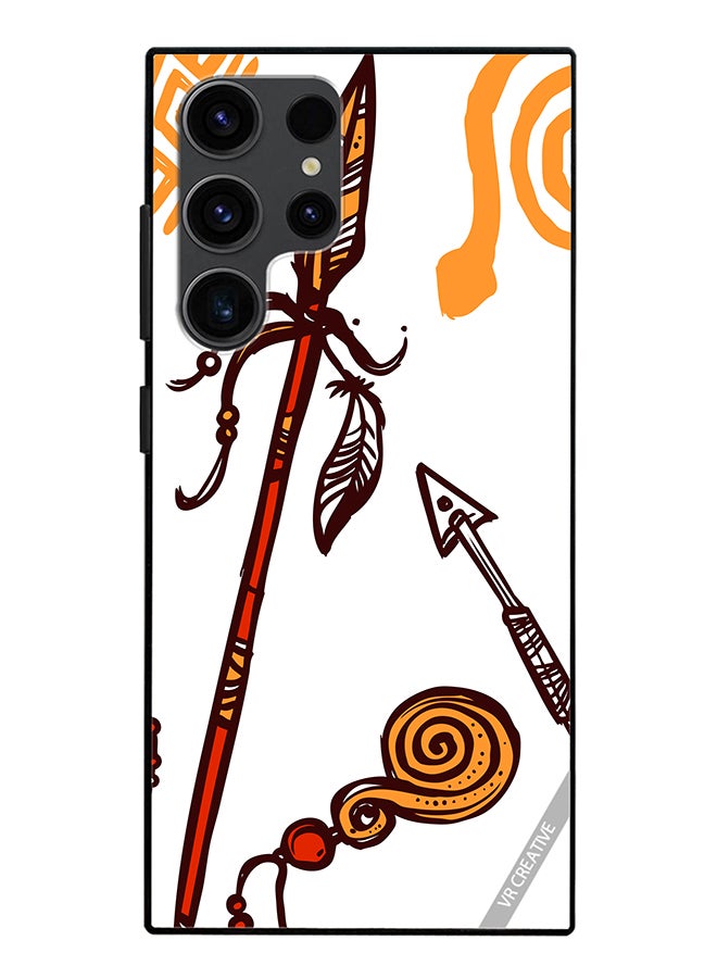 VR CREATIVE Protective Case Cover For Samsung Galaxy S24 Ultra African Spear Design Multicolour - Image 1