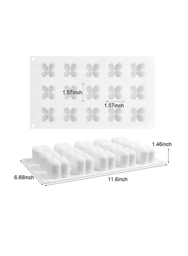 NIBEMINENT 15-Cube Silicone Mold Baking Chocolate Cake 3D Handmade Candles - Image 3