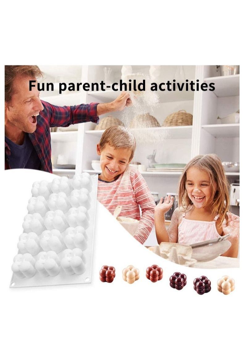 NIBEMINENT 15-Cube Silicone Mold Baking Chocolate Cake 3D Handmade Candles - Image 5