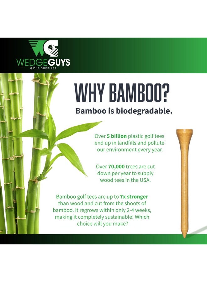 ويدج جايز أوتاد جولف من الخيزران من Wedge Guys مقاس 1-1/2 و2-3/4 و3-1/4 بوصة | 100، 250، 500 أو 1000 قطعة | علامة كرة مجانية - أوتاد جولف أقوى من الخشب، قابلة للتحلل البيولوجي وأقل احتكاكًا | حقيبة كبيرة من أوتاد الجولف المعتمدة من PGA Professional - Image 2