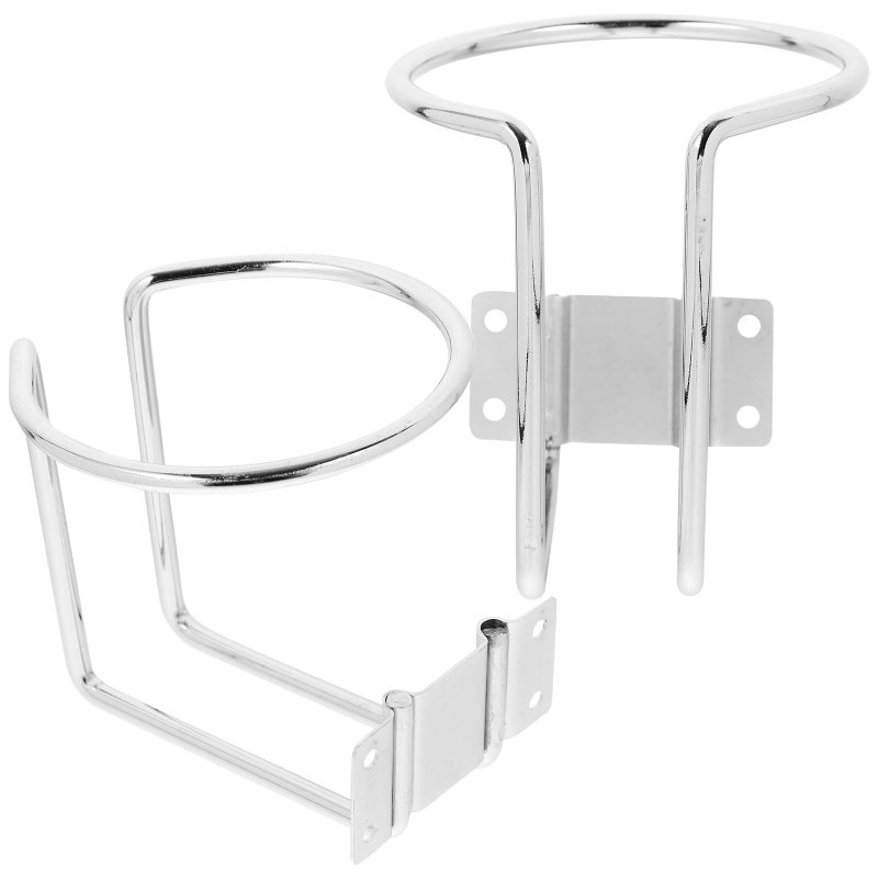 2 Pack Silver Metal Universal Cup Holder For Car Boat RV Trailer - Image 2