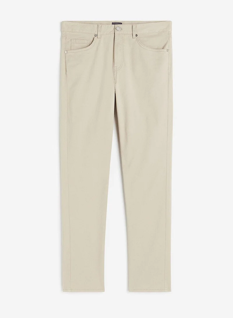 H&M Slim Fit Cotton Twill Trousers