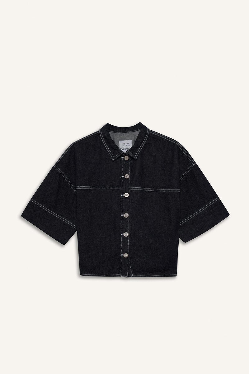 DeFacto Black Girl Girl Denim Jacket Casual - Image 4