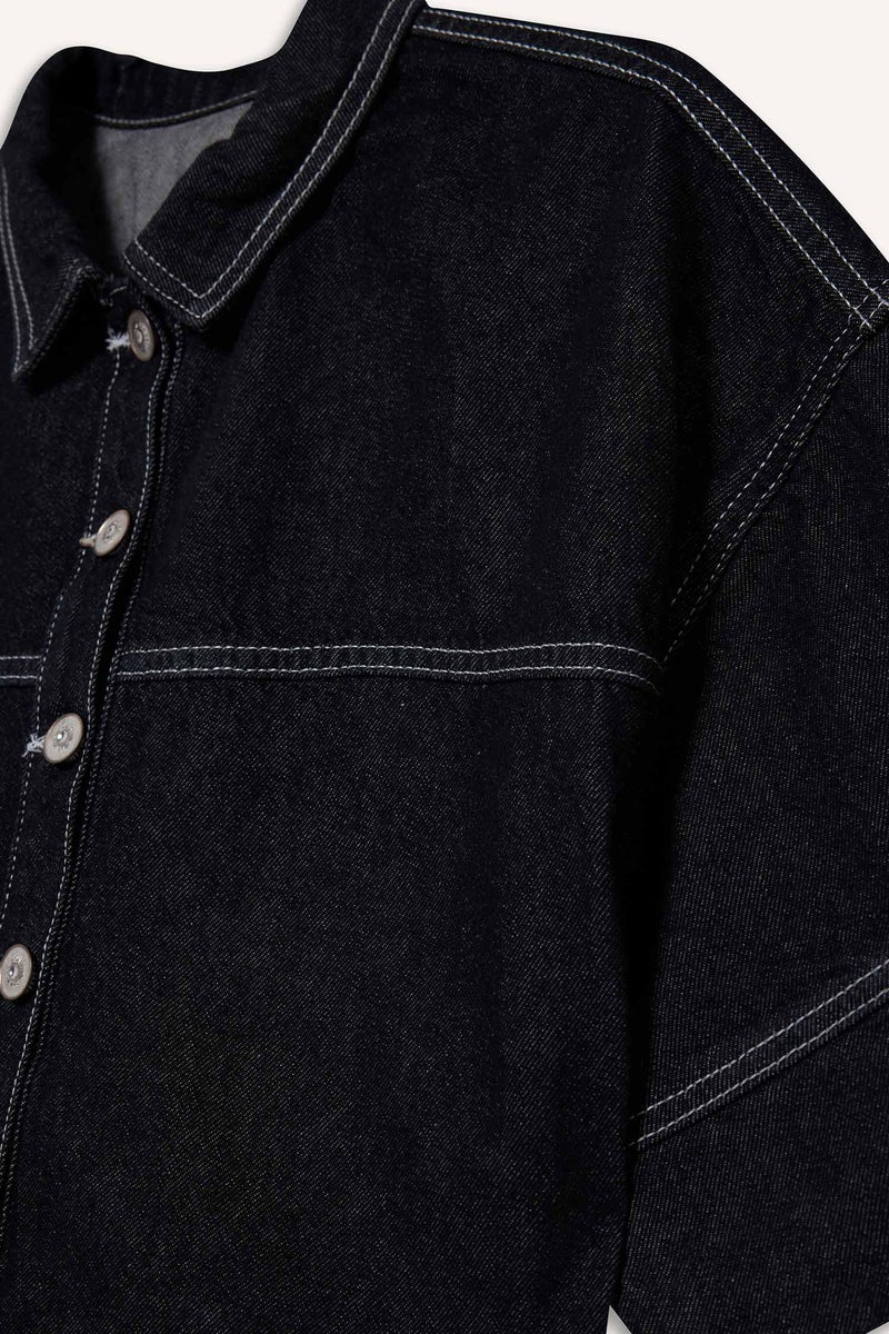 DeFacto Black Girl Girl Denim Jacket Casual - Image 5