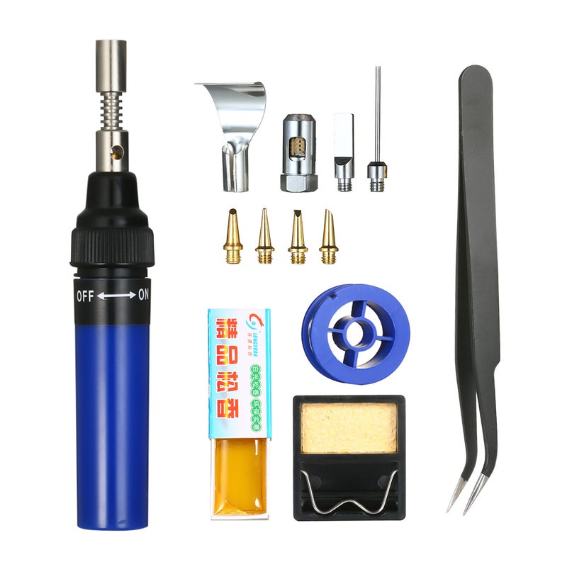 Blue 13-Piece Soldering Iron Kit with Dimensions of 14 x 3.20 x 10cm - Image 5