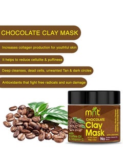 MNT Chocolate Clay Mask With Coffee Oil & Vitamin C For All Skin Types Polishes| Gently Cleanses|Adds Glow;Unclogs Pores 100G  - Image 3