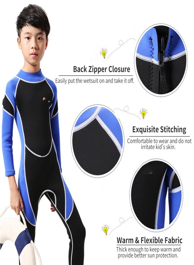 Hisea Kids Wetsuit Girls Boys Zippered Long Sleeve Diving Swimsuit Quick Dry One Piece Chlidren Surf Suit for Water Sports - Image 4