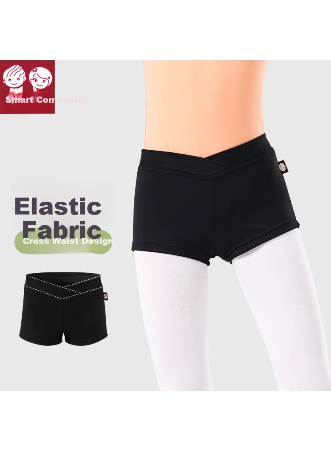 Smart Friends Zhi You Ban Children's Dance Shorts High Waist Shorts Girls Black Ballet Dance Bottoms Practice Dance Grading - Image 1