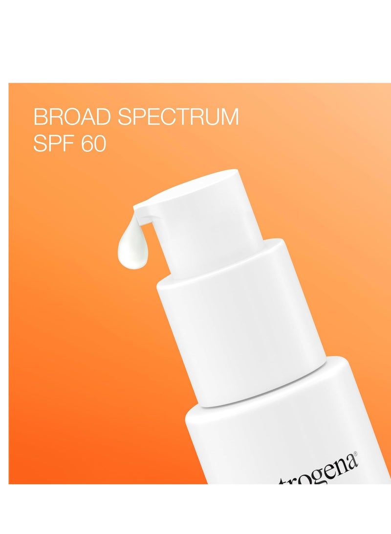 Neutrogena Clear Face Serum Sunscreen with Green Tea, Broad Spectrum SPF 60, Non-Comedogenic Face Sunscreen for Lightweight UVA/UVB Protection, Oxybenzone- & Fragrance-Free 1.7 fl. ozFluid Ounce - Image 3