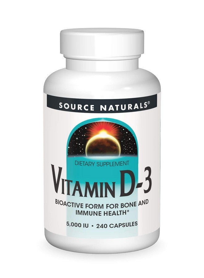 Source Naturals Vitamin D3 5000 Iu Supports Bone  Immune Health 240 Capsules - Image 2