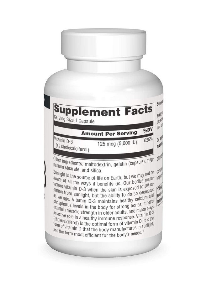 Source Naturals Vitamin D3 5000 Iu Supports Bone  Immune Health 240 Capsules - Image 4