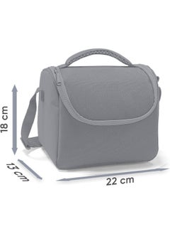 CORAL HIGH Kids Gray Blue Race Car Patterned Thermo Lunch Box 11885  - Image 2