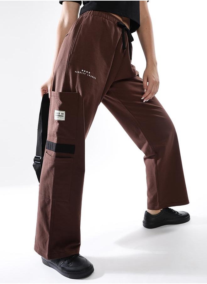 Hubberholme Women Cotton Printed Relaxed-Fit Cargo Joggers  - Image 2