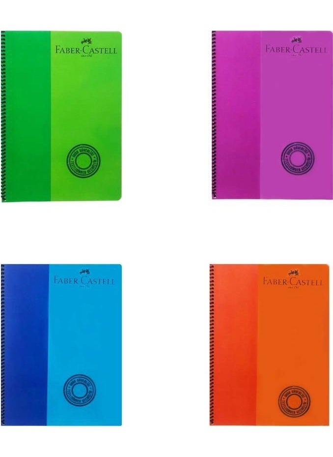 FABER-CASTELL Bicolor Spiral Notebook 100 Sheets A4 Checkered 