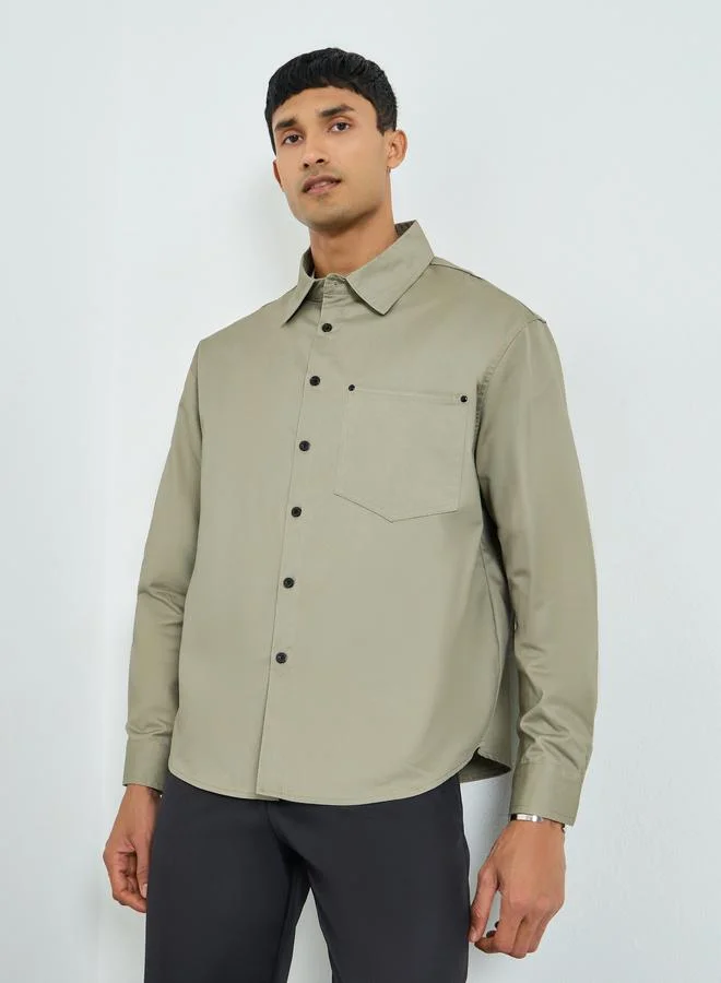 ستايلي قميص قطني بقصة واسعة